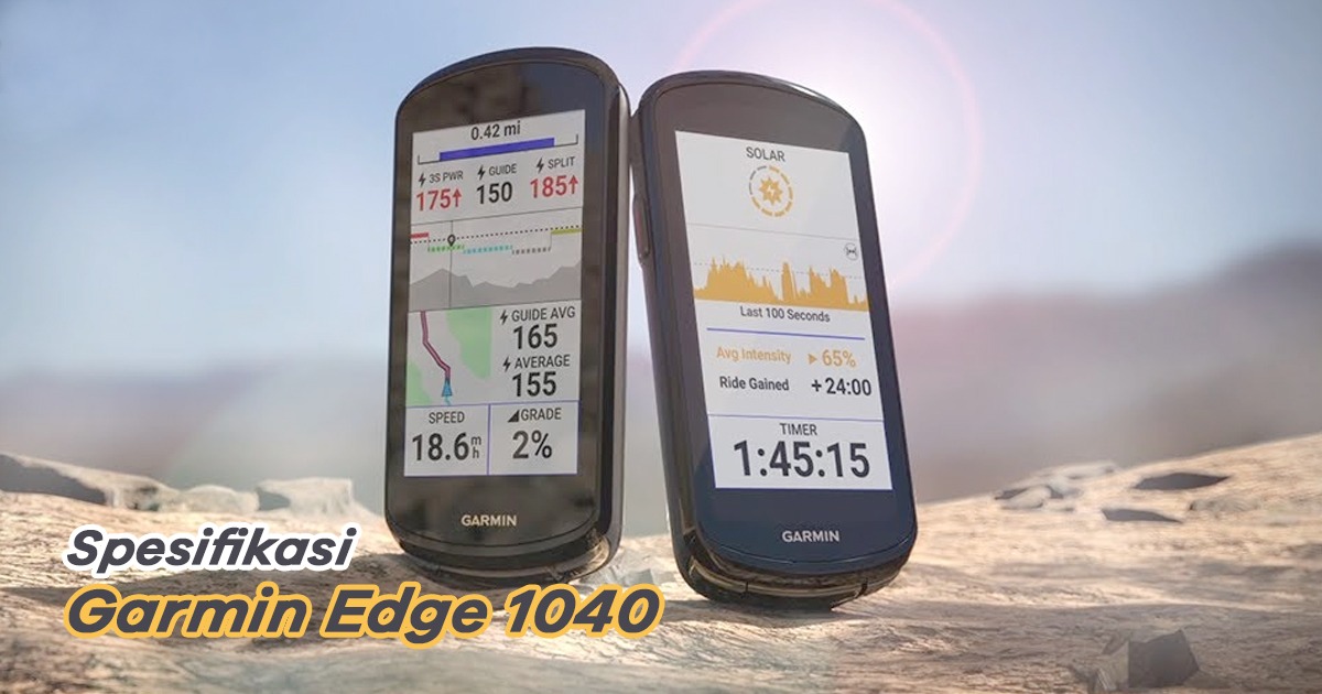 GPS Sepeda Pertama dengan Tenaga Surya | Spesifikasi Garmin Edge 1040